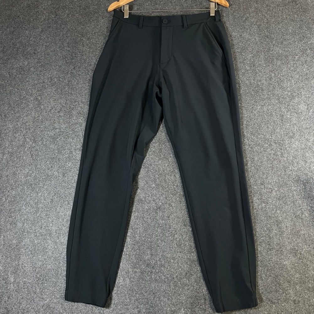 Mizzen + Main Helmsman Slim Jogger Pants Mens 32W Black Stretch Chino Tapered